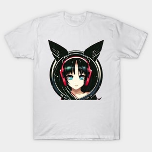 Anime girl with headset T-Shirt